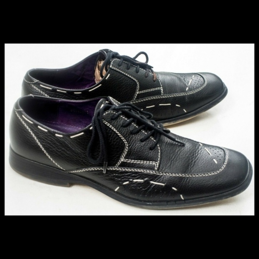 Bedford by Bed Stu Oxford Leather Shoes Mens Black